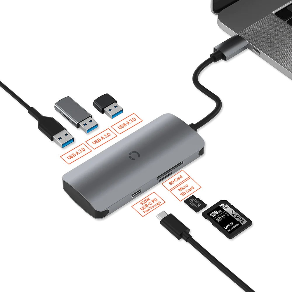 Cygnett Unite SlimMate USB-C Hub - Black