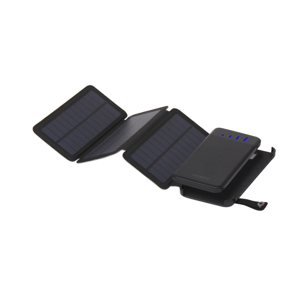 Cygnett Chargeup Explorer 8000mah Power Bank & Detachable Solar Panels - Black