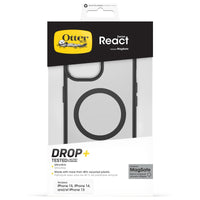 Thumbnail for OtterBox React MagSafe Case for iPhone 16e/15/14/13 - Clear/Black