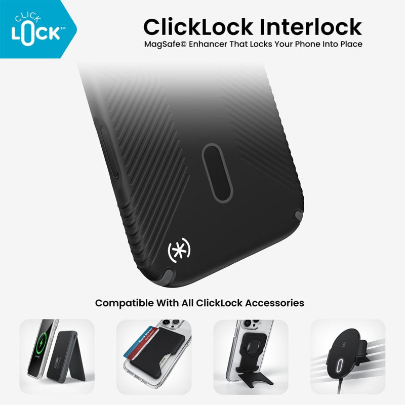 Speck Presidio2 Grip ClickLock MagSafe Case with Cam Ctrl for iPhone 18 Pro - Black