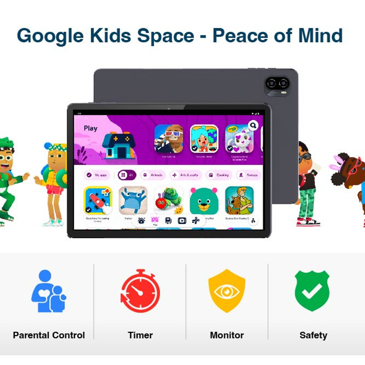 Laser 10 inch 4G Tablet + Earbuds  and Case, Android 13, HD IPS