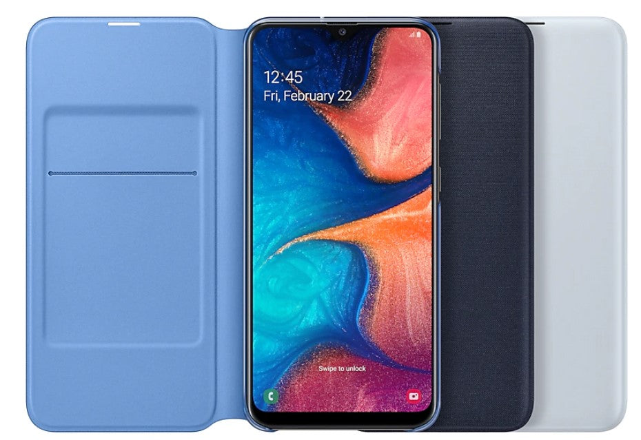 Samsung Galaxy A20 Wallet Cover - Black