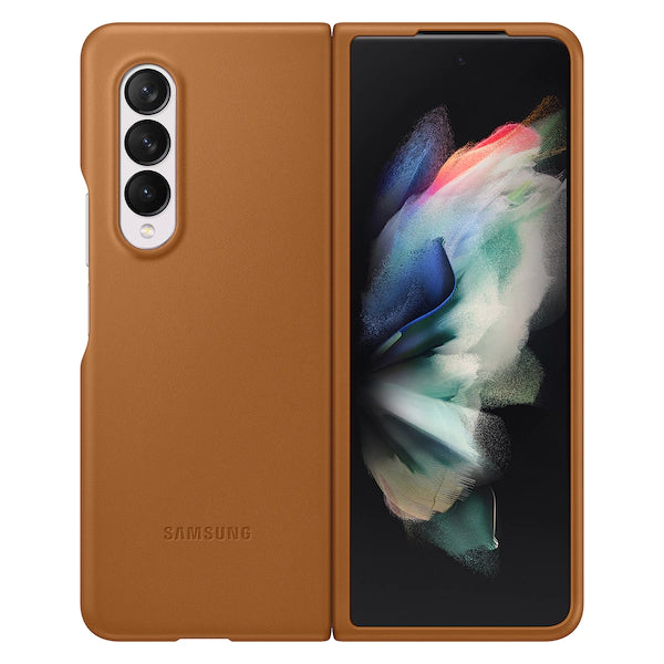Samsung Leather Cover for Galaxy Fold3 - Camel