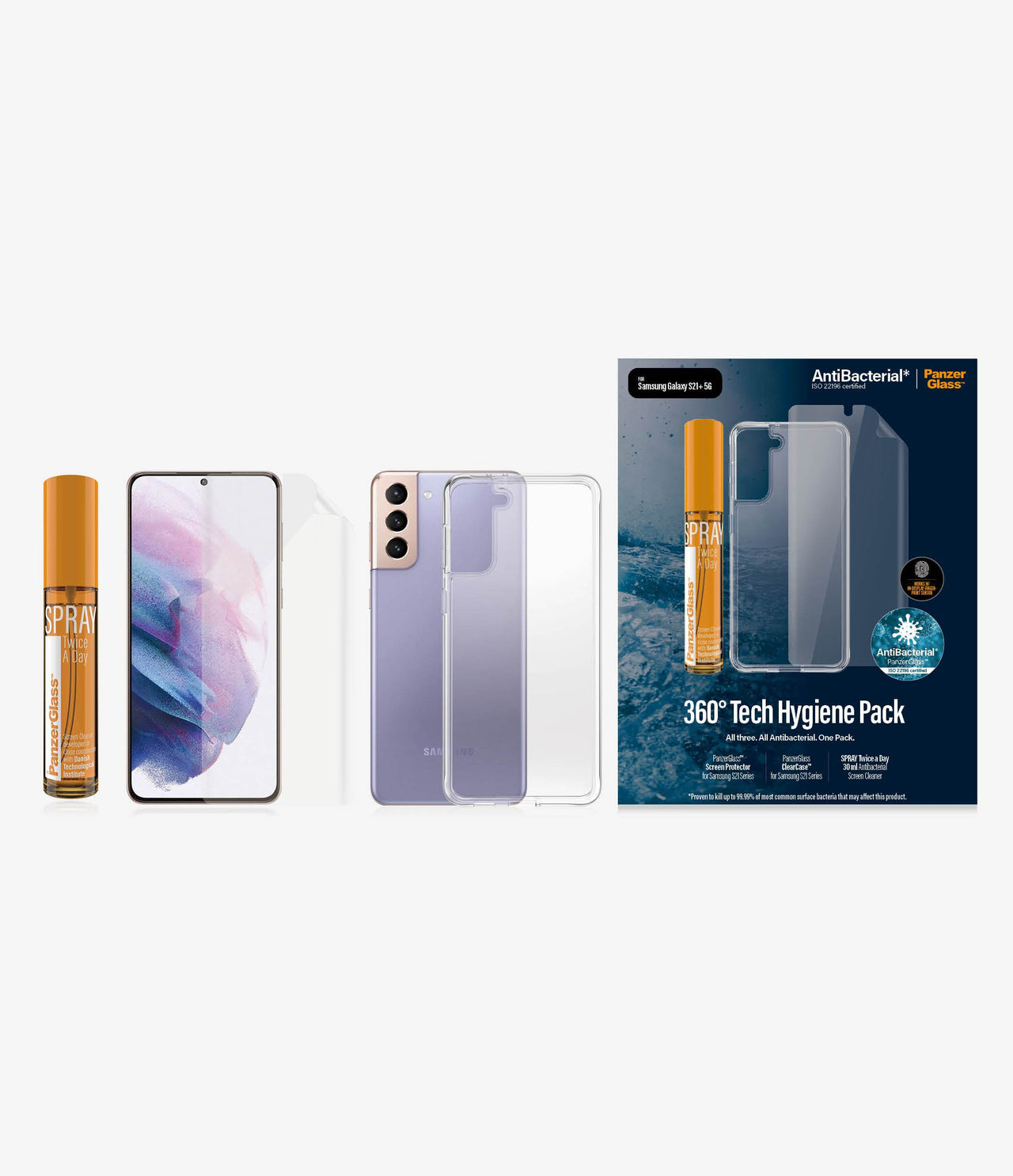 Panzer Glass Samsung Galaxy S21+ Case - Hygiene Bundle