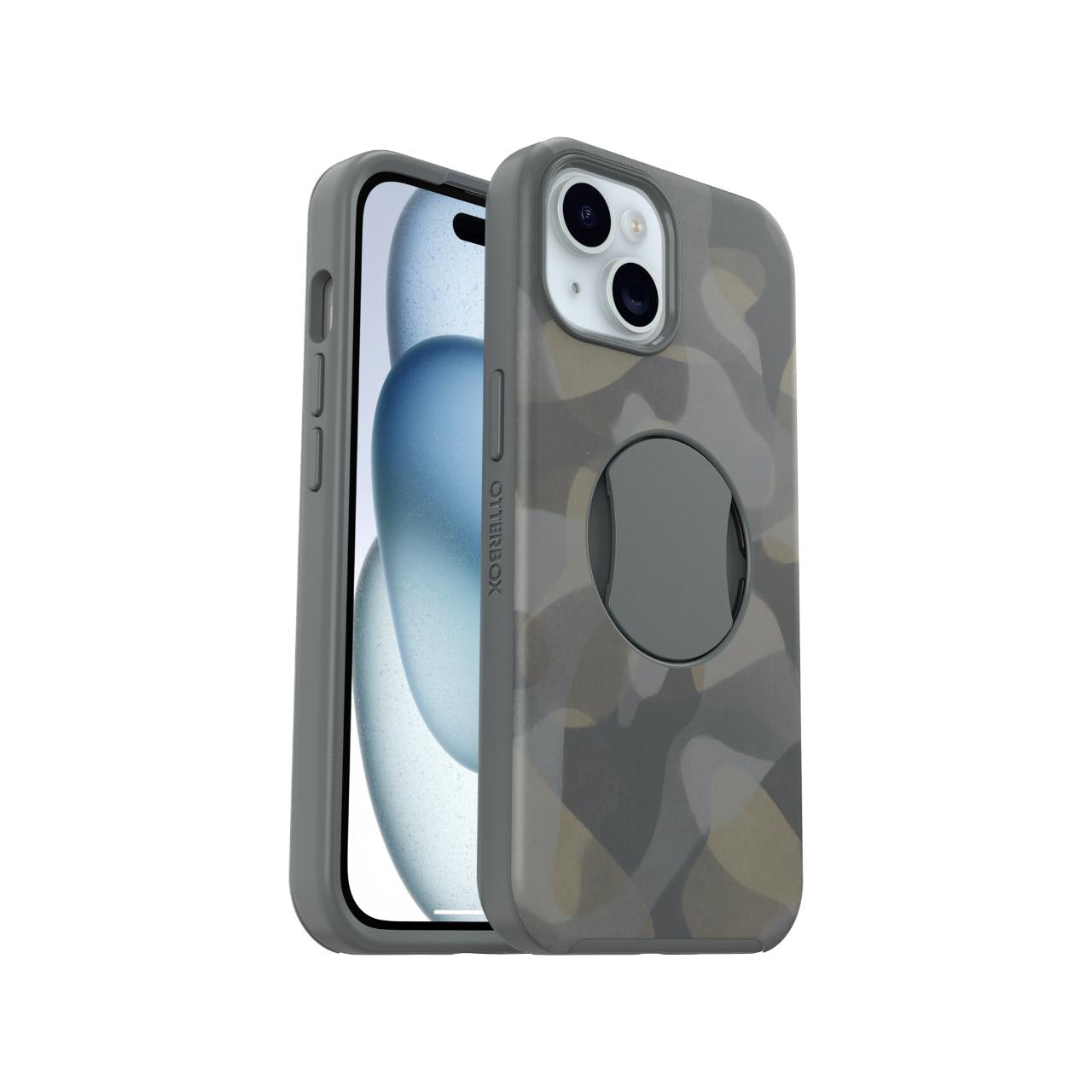OtterBox OTTERGRIP Case for iPhone 16e/15/14/13 - Iron Camo(Grey)