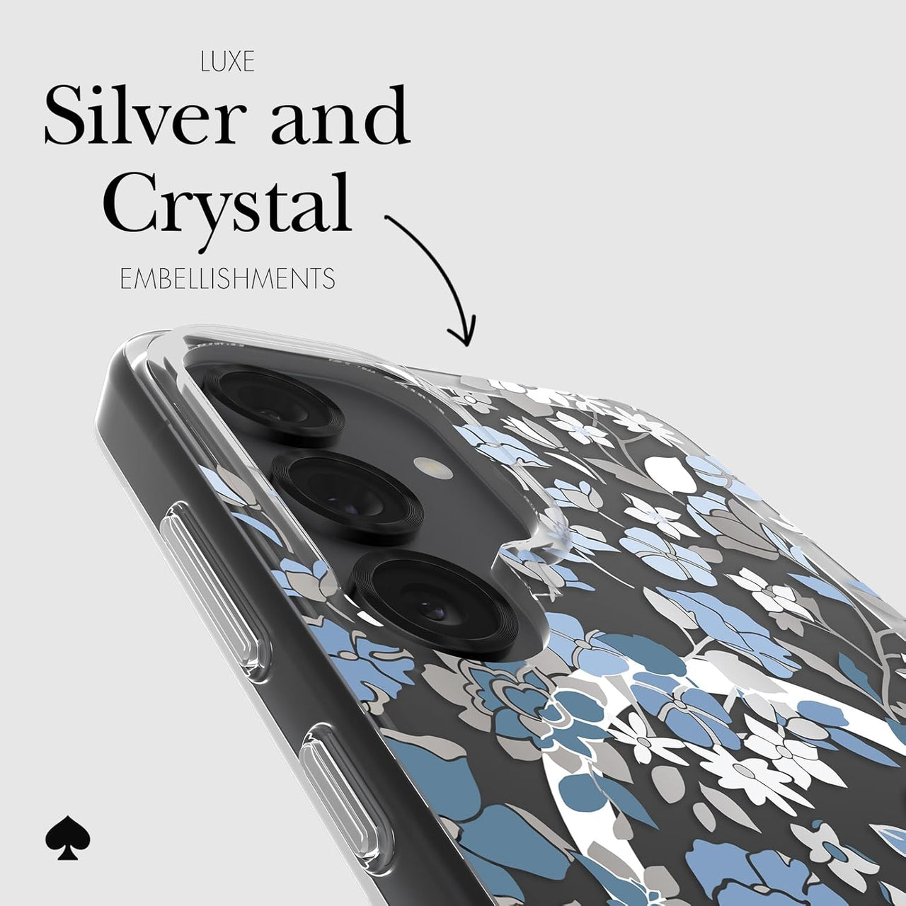 Kate spade Case with Magnets  for Samsung Galaxy S25 Plus - Flowerbed Blue Gems