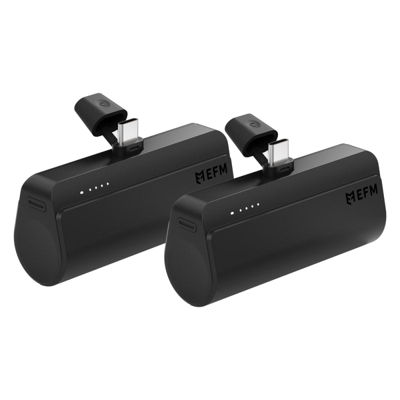 EFM Power On-The-Go Twin Pack for all USB-C Devices - Black