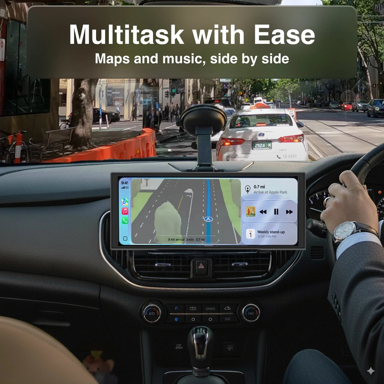 Laser 12-inch CarPlay Android Auto Dual Camera