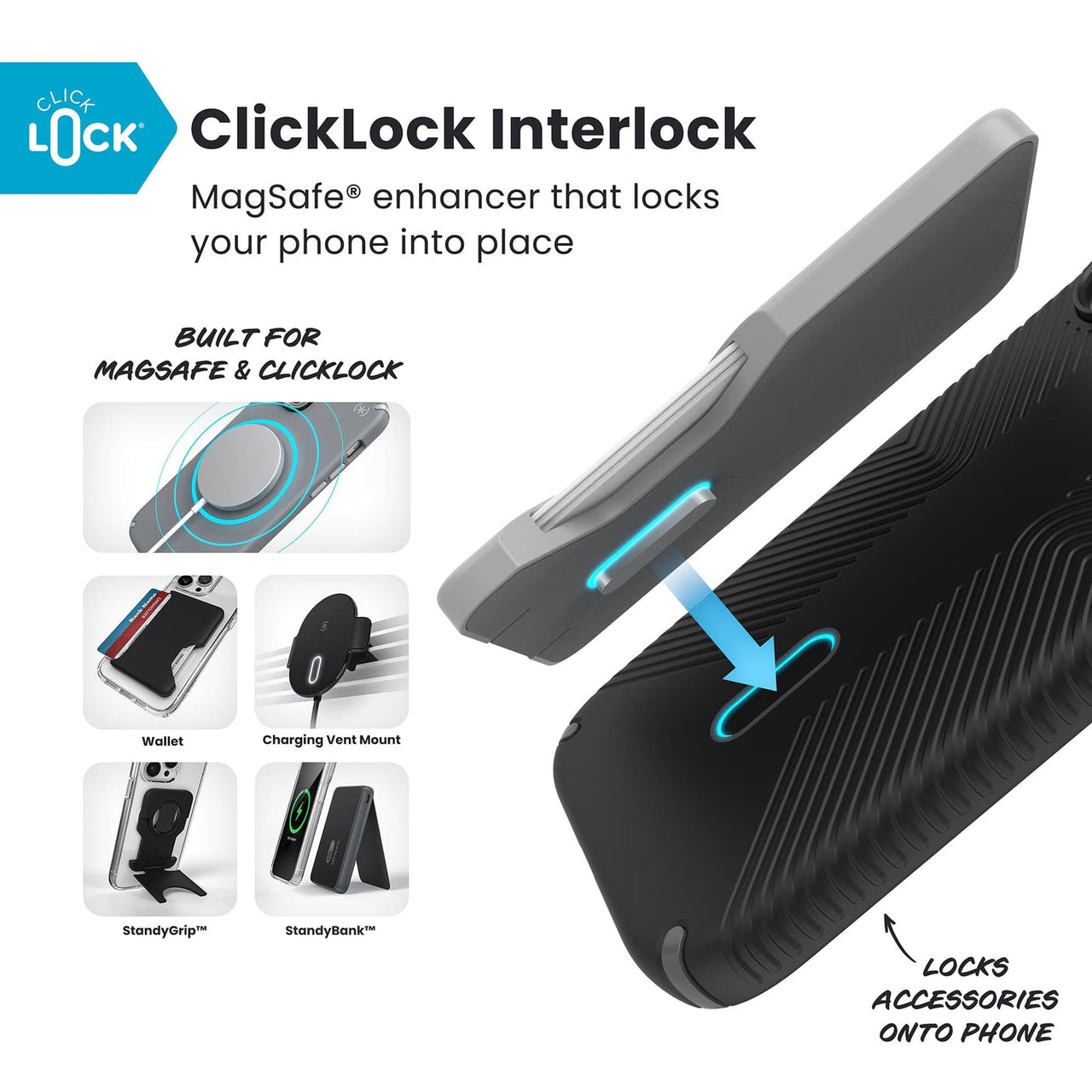 Speck Presidio2 Grip for iPhone 17 - Black/Grey