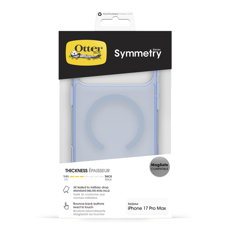 OtterBox Symmetry MagSafe Case with Camera Control for iPhone 17 Pro Max - Silver Glade Blue
