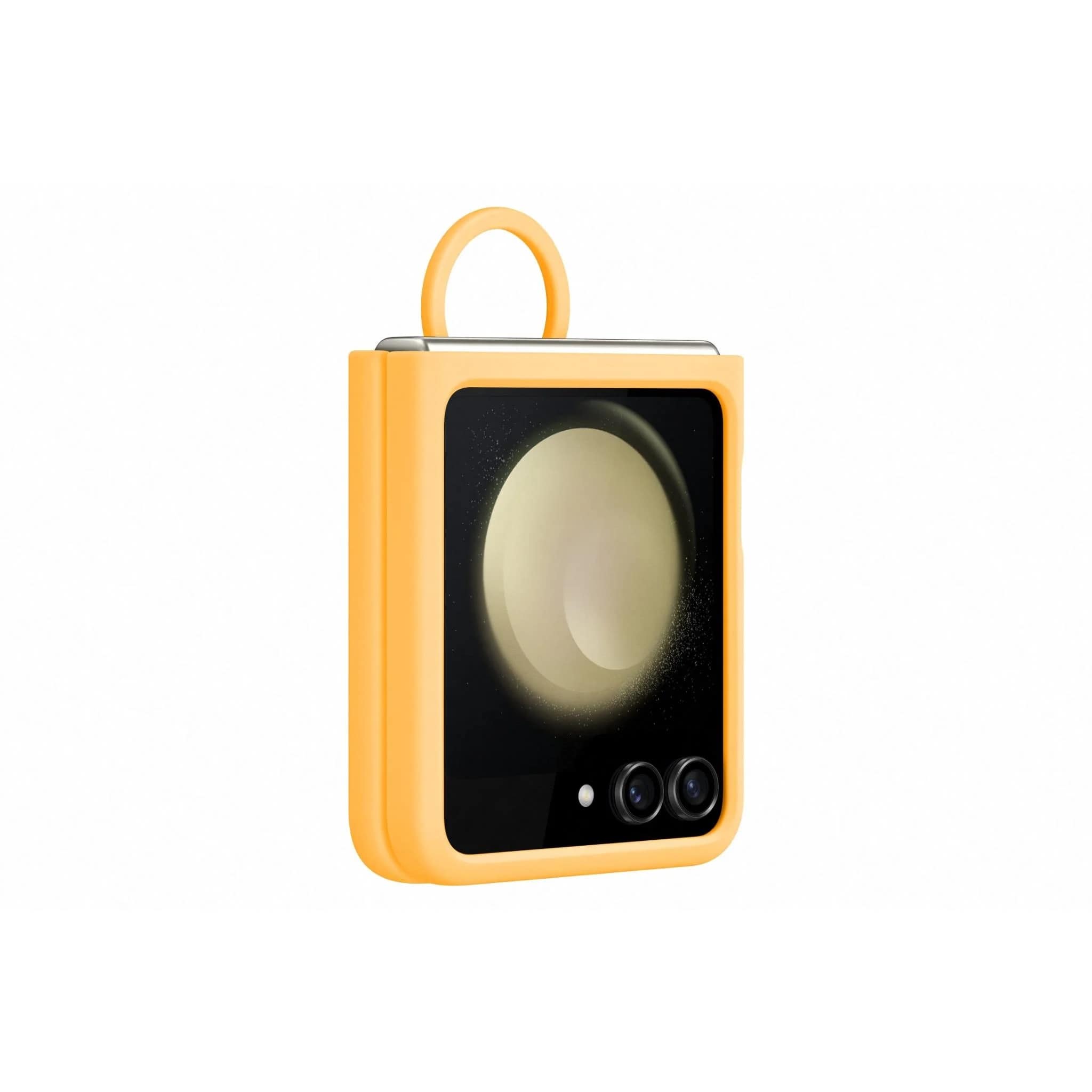Samsung Silicone Case with Ring for Galaxy Z Flip5 - Apricot