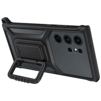 Thumbnail for Samsung Rugged Grip Cover Case with Kick Stand for Galaxy S23 Ultra - Black