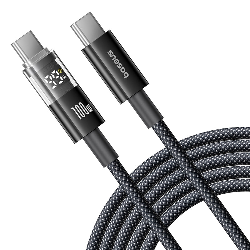 Baseus Display 2 Fast Charging Data Cable USB-C to USB-C 100W 2M - Black