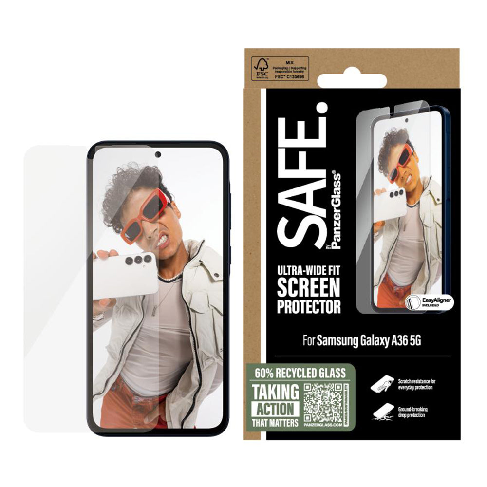 PanzerGlass UtraWide Fit Screen Protector for Samsung Galaxy A36 5G - Clear