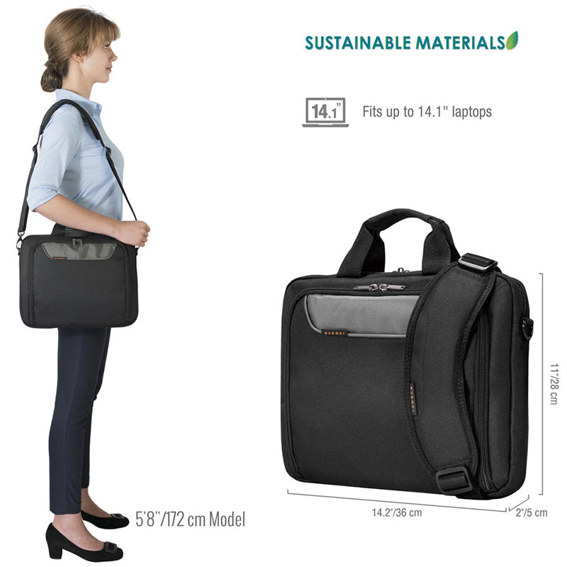 Everki Advance Eco Laptop Bag 14.1" - Black