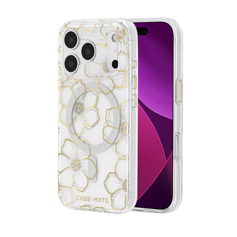 Case-Mate Floral Gems MagSafe Case for Apple iPhone 17 Pro - Gold