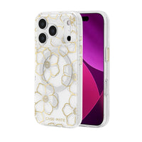 Thumbnail for Case-Mate Floral Gems MagSafe Case for Apple iPhone 17 Pro - Gold