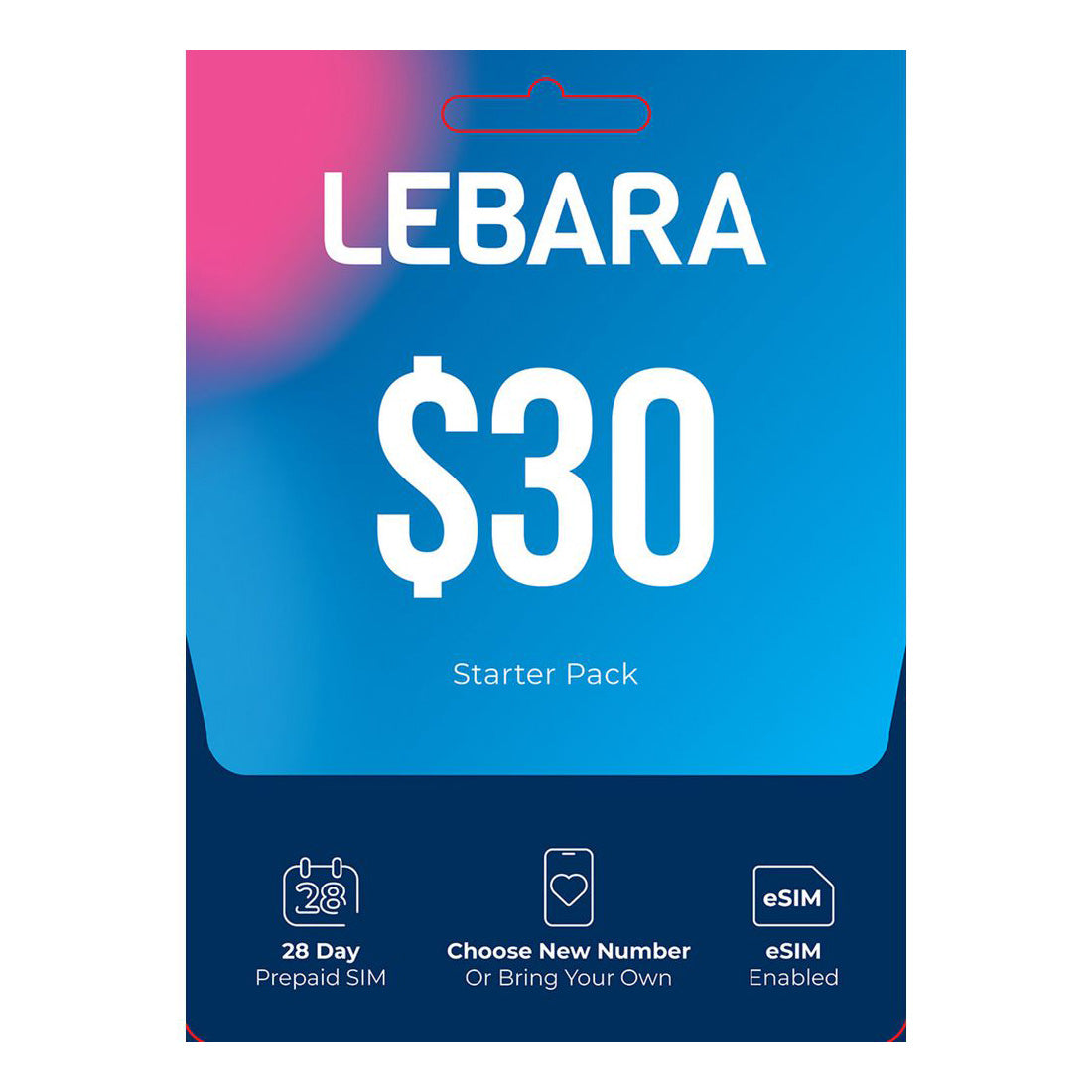 LEBARA $30 Australia E-Sim Card Prepaid Sim Starter