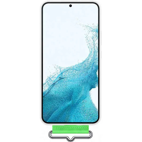 Samsung Silicone Cover with Strap Galaxy S22+ - White