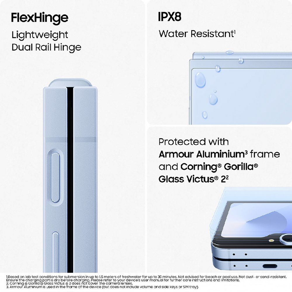 Samsung Galaxy Z Flip6 5G Dual Sim, 512GB/12GB, 6.7''- Silver Shadow