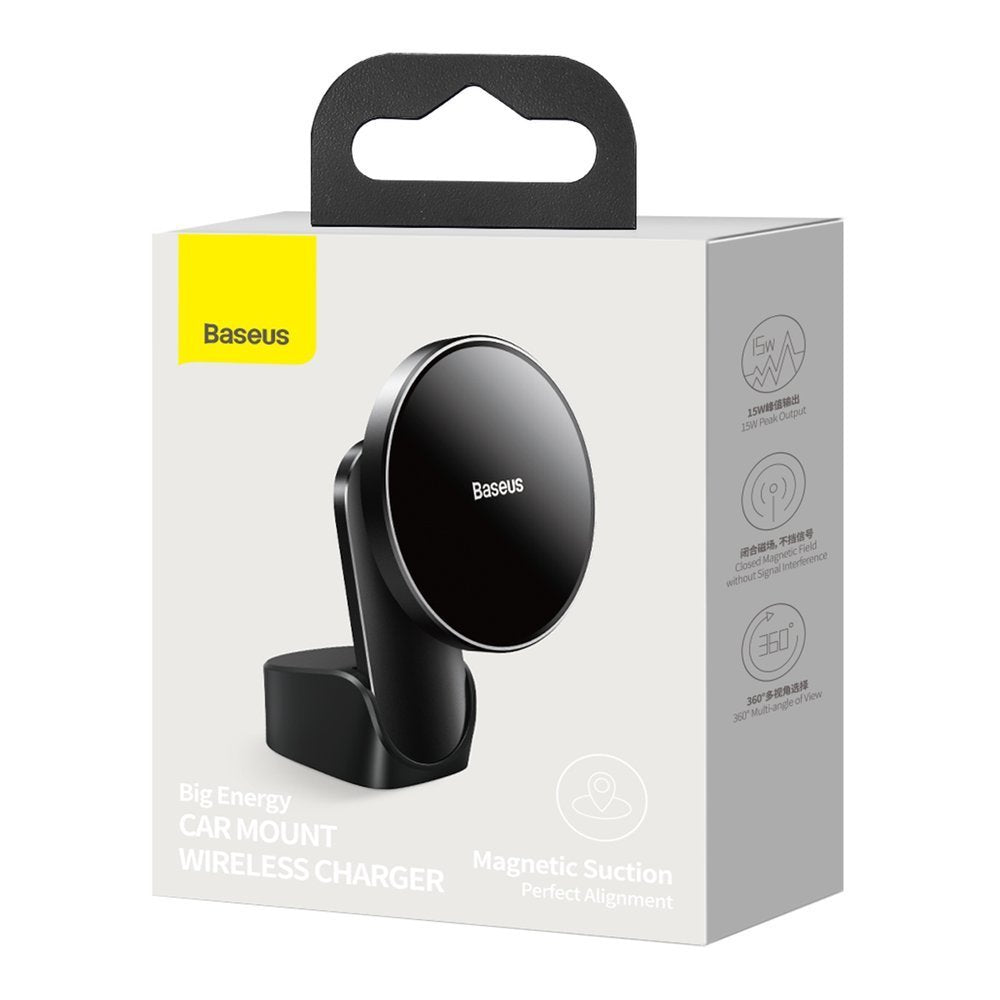 Baseus Big Energy Car Mount Wireless Charger For Dashboards and Air Outlets