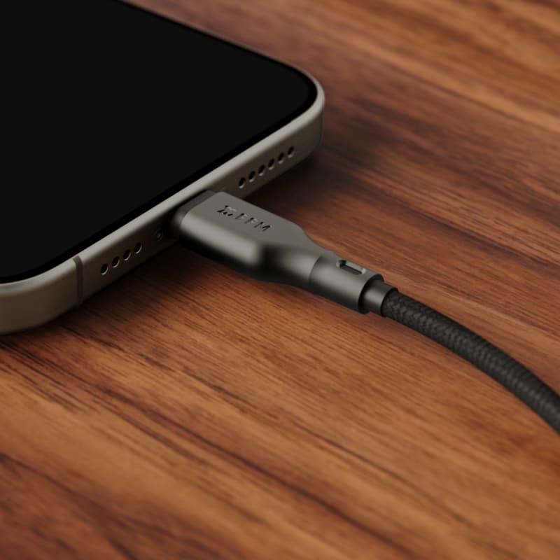 EFM Mag-Coil USB-C to USB-C Cable with Magnetic Self-Coiling Cable Management 2M - Black