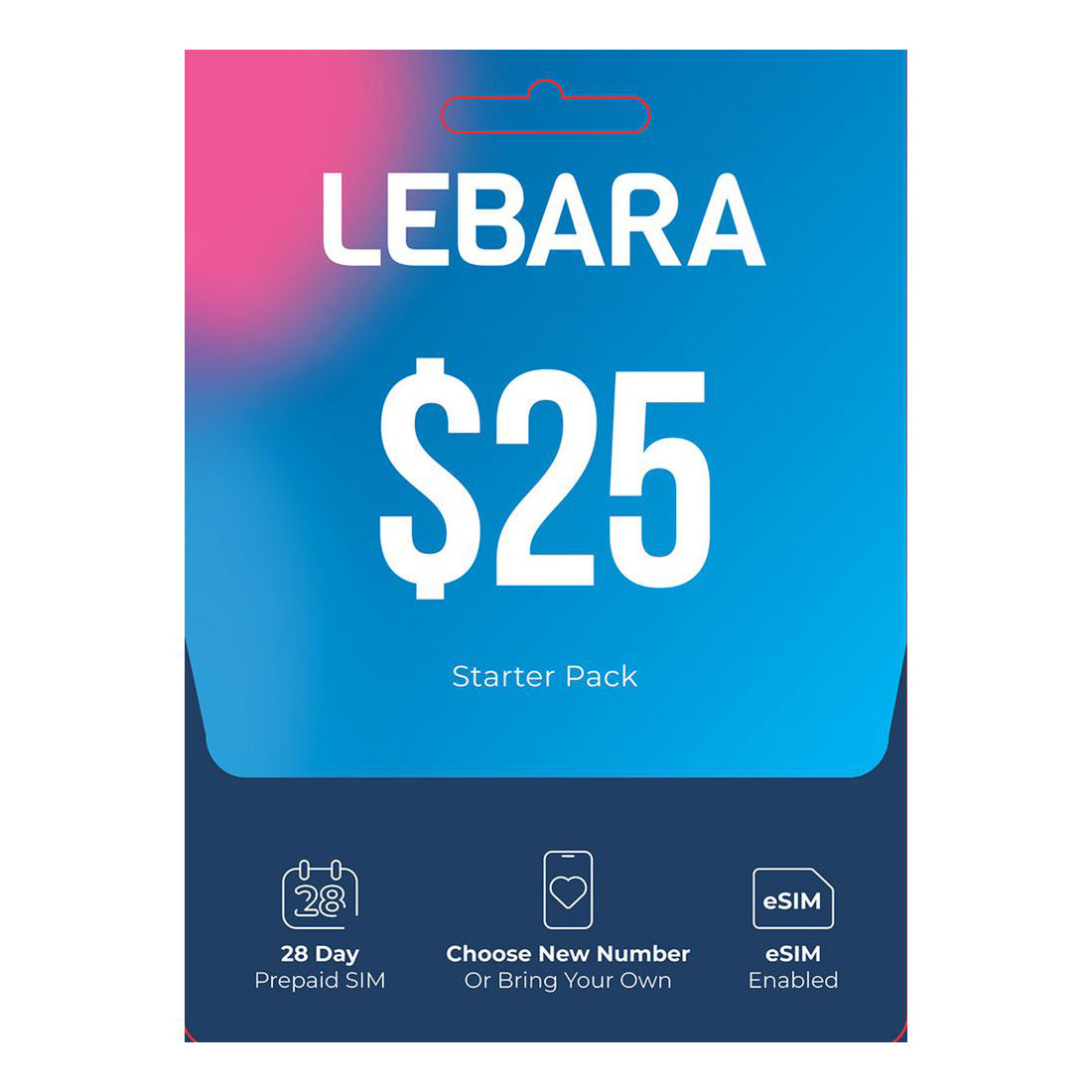 LEBARA $25 Australia E-Sim Card Prepaid Sim Starter