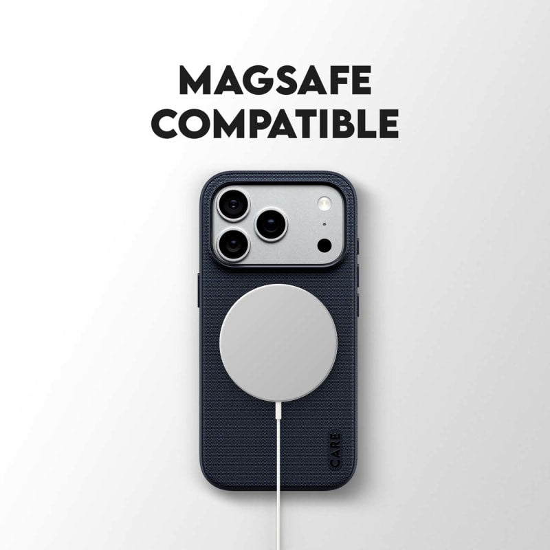 CARE by PanzerGlass Fusion Fabric MagSafe Case for iPhone 18 Pro, 17 Pro - Blue