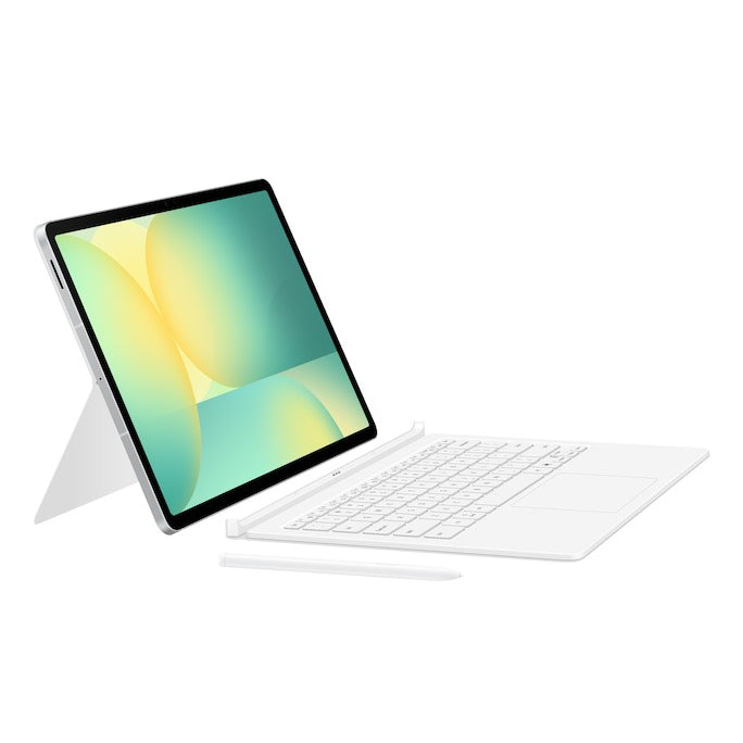Samsung Book Cover Keyboard with Trackpad for Galaxy Tab S10 FE Plus - White