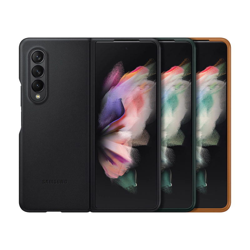 Samsung Leather Cover for Galaxy Fold3 - Camel