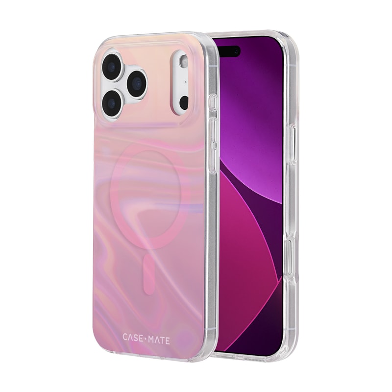 Case-Mate Peach Bubble MagSafe Case for iPhone 17 Pro Max - Iridescent