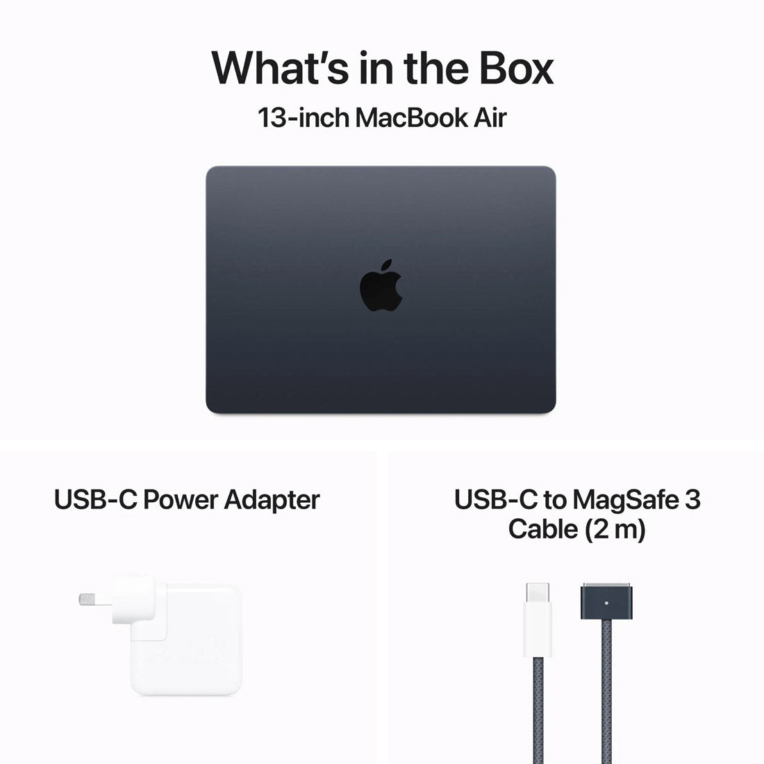 Apple MacBook Air 13-inch with M3 Chip, 10-core GPU, 512GB/16GB - Midnight [2024]