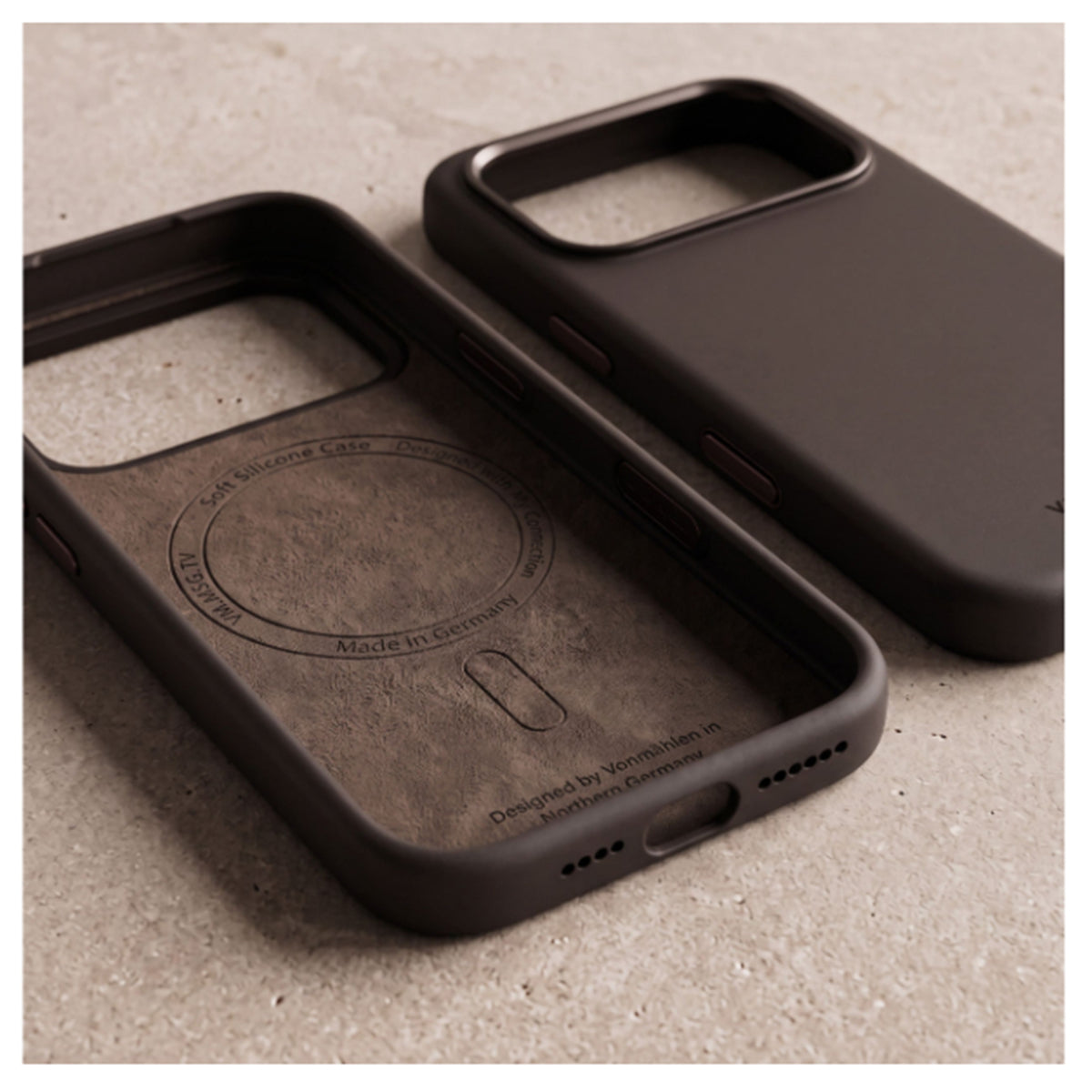 Vonmahlen Soft Silicone Case 2 for iPhone 18 Pro Max - Brown