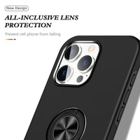 Thumbnail for Blacktech Slim Style Magnetic Ring Stand with Case for Samsung Galaxy S26 Ultra - Black