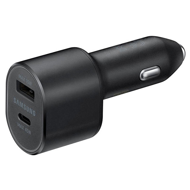 Samsung Super Fast Dual Car Charger (45W+15W) 2 Ports (NO CABLE)- Black (Non Retail Packed)