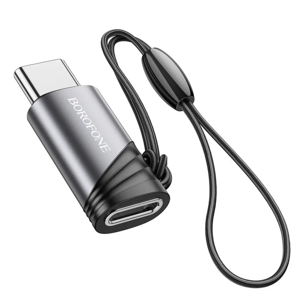 Borofone BV20 Type-C male to iPhone female adapter- Black