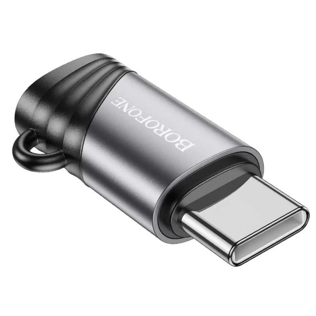 Borofone BV20 Type-C male to iPhone female adapter- Black