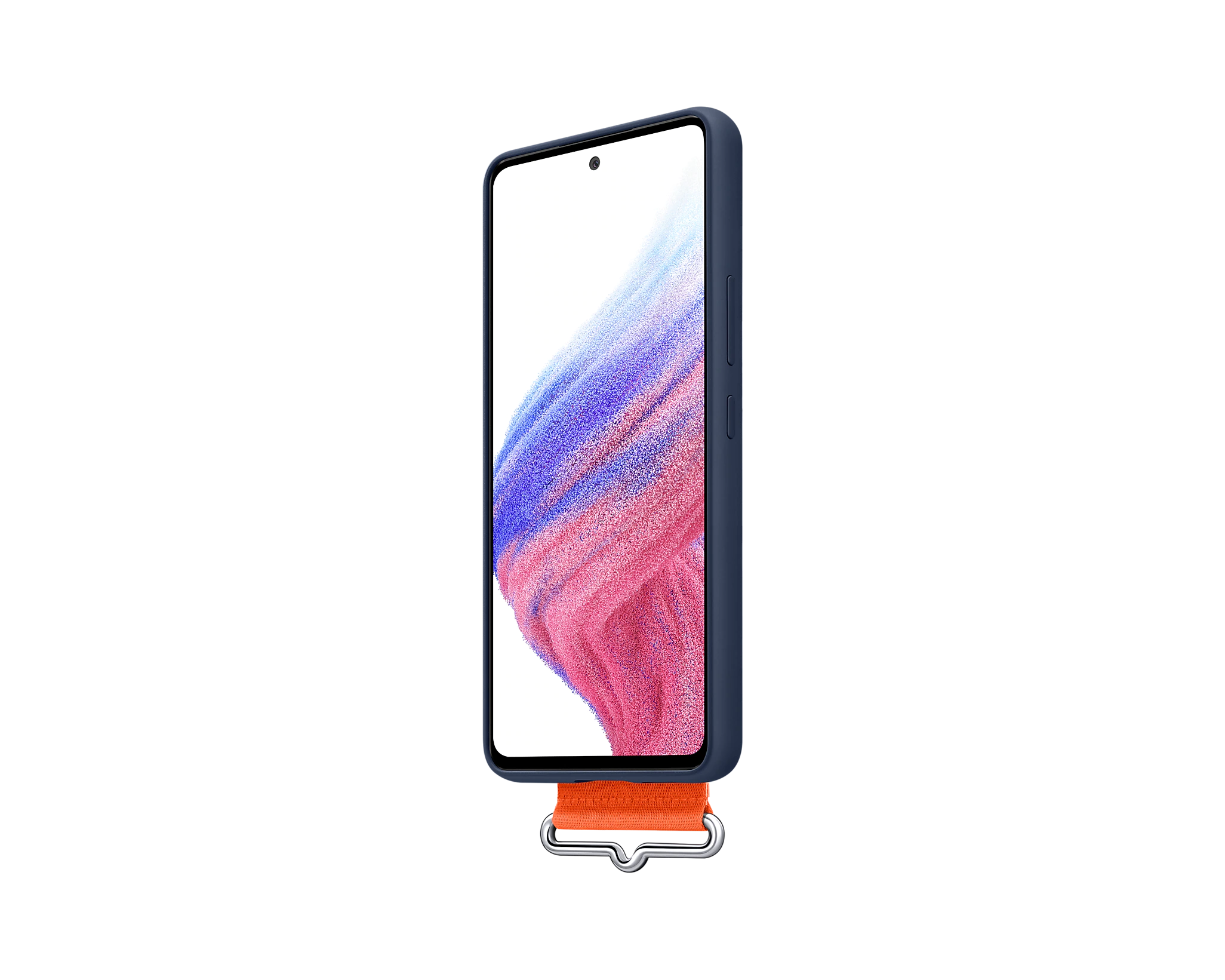 Samsung Silicone Cover with Strap for Galaxy A53 5G - Navy