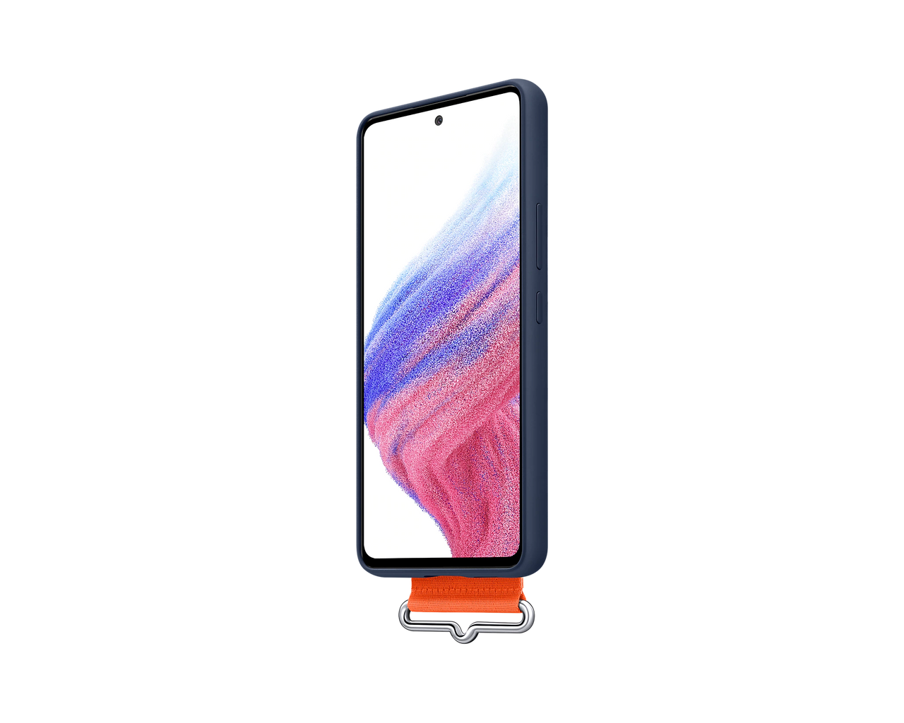 Samsung Silicone Cover with Strap for Galaxy A53 5G - Navy