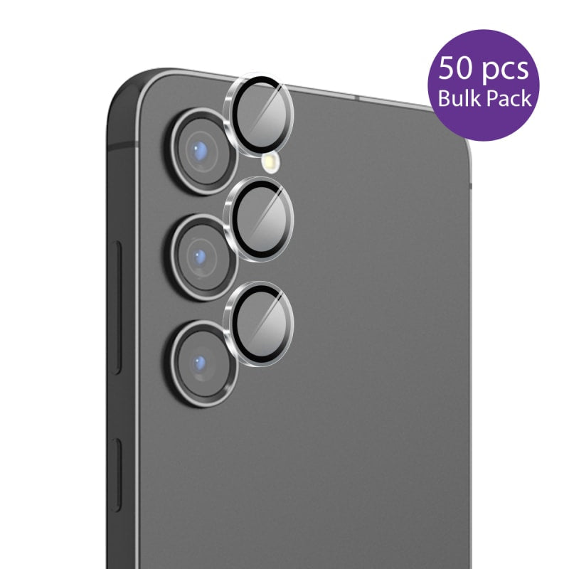 EFM Camera Lens Protector Bulk Pack 50 Units for Samsung Galaxy S25+ - Clear