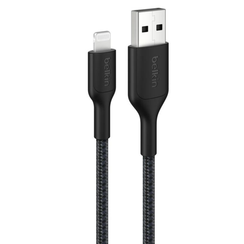 Belkin BoostCharge Braided USB-A Cable with Lightning Connector 1m - Black