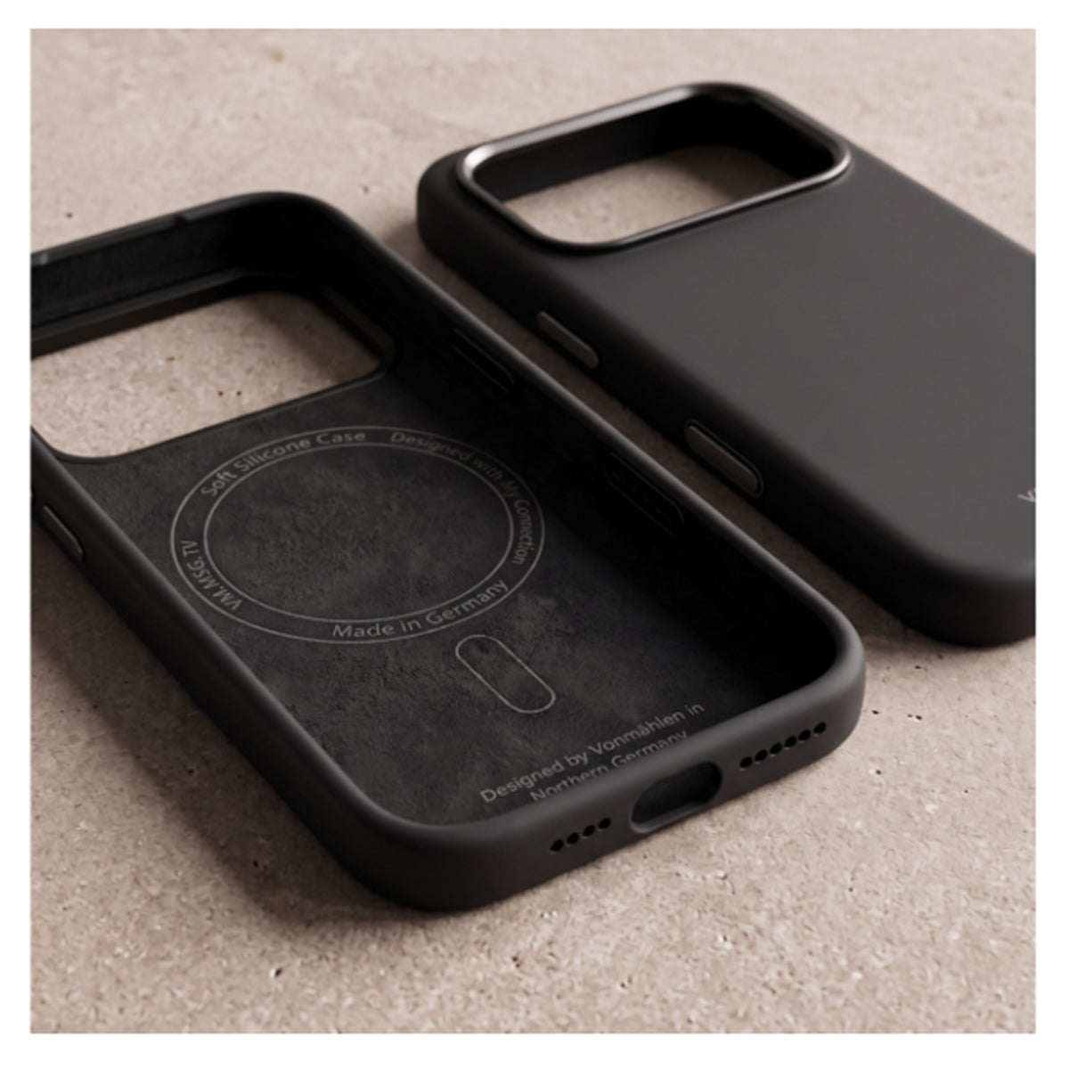 Vonmahlen Soft Silicone Case 2 for iPhone 18 Pro Max -Black