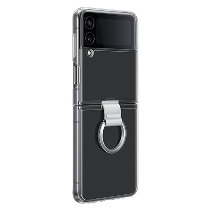 Samsung Galaxy Z Flip4 Clear Cover with Ring - Transparent