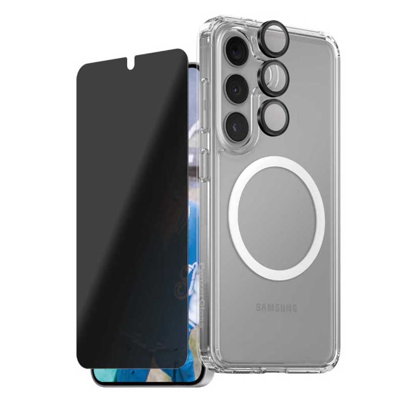 PanzerGlass Care Flgship 3-in-1 Privacy Bundle for Samsung GS25+ - Clear