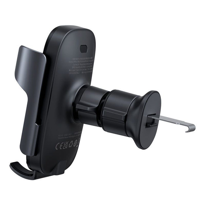 Baseus (15W) Milky Way Pro Wireless Charger / Auto Lock / Air Vent Car Mount Holder - Black