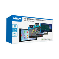 Laser 12-inch CarPlay Android Auto Dual Camera