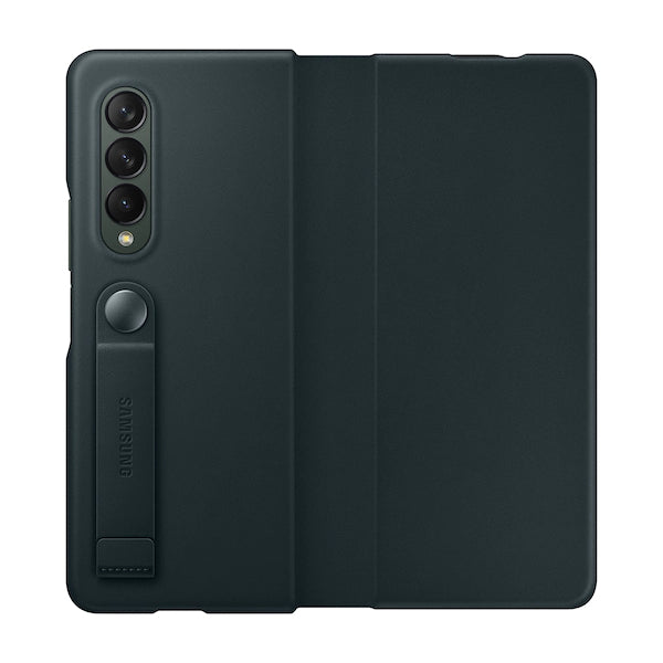 Samsung Leather Flip Cover for Galaxy Fold 3 - Green