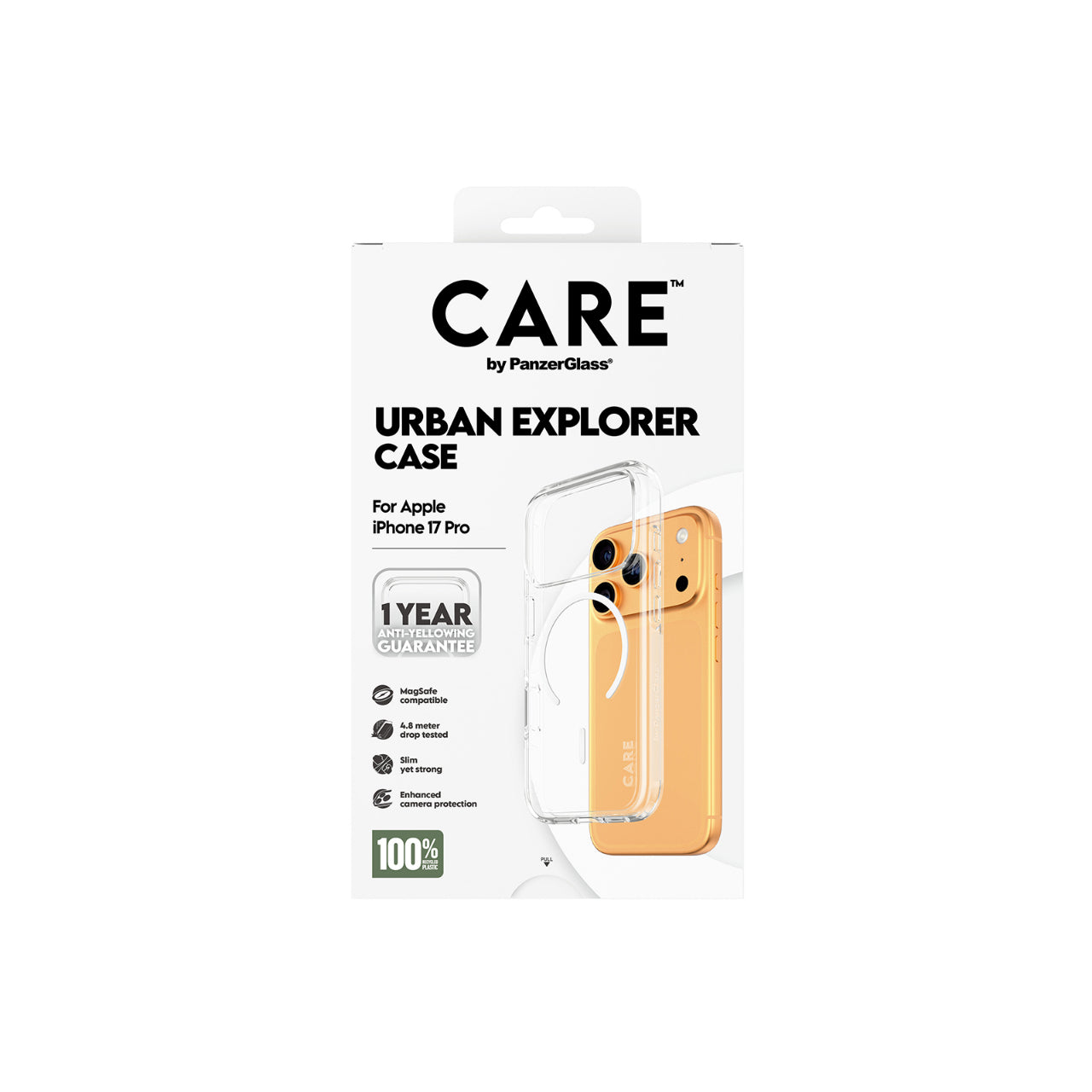 PanzerGlass CARE by Urban Explorer Magsafe Case for iPhone 17 Pro - Clear/White