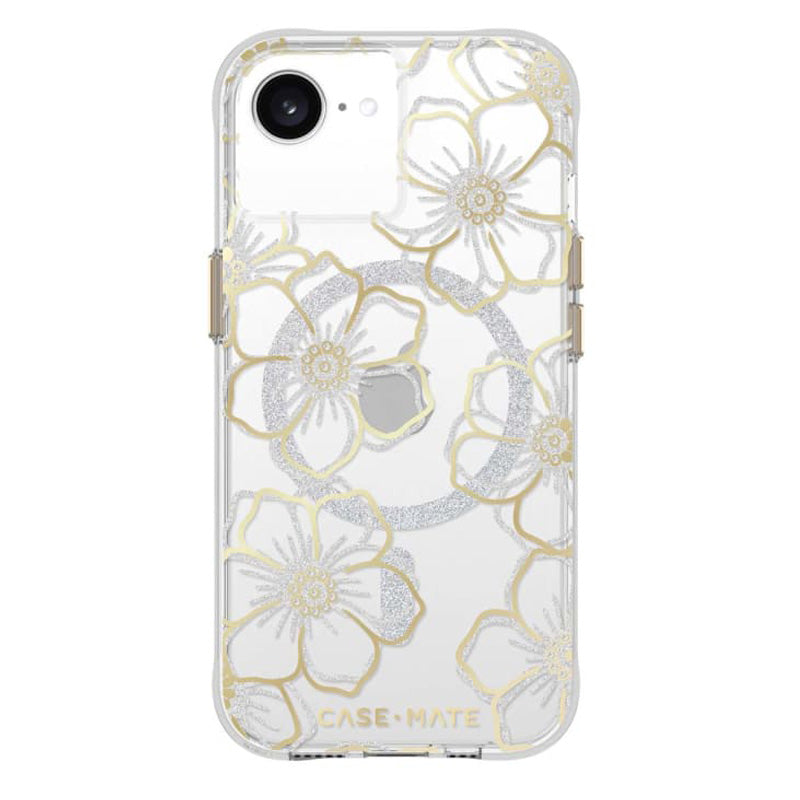 Case-Mate Floral Gems MagSafe Case for iPhone 17e/16e/15/14/13 - Gold