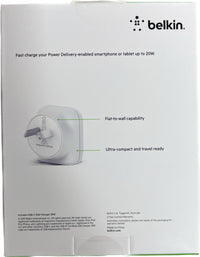 Thumbnail for Belkin 20W USB-C PD Wall BoostCharger for Apple, Samsung + Universal - White